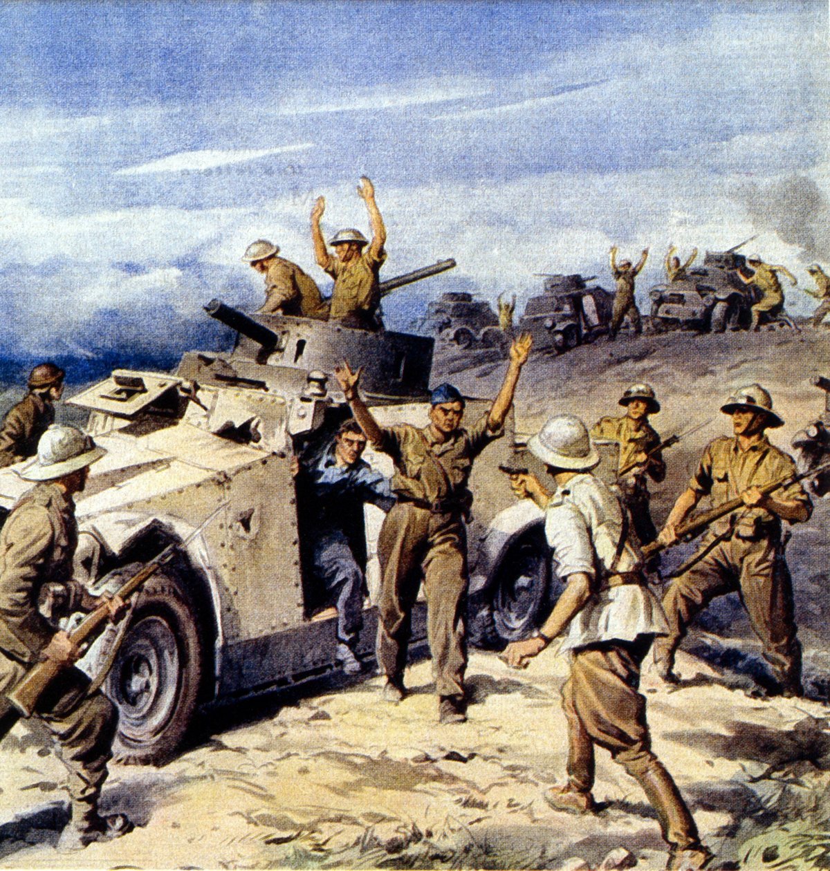 WWII - 1940 1941 - Nordafrikansk kampanje - Italiensk invasjon av Egypt av Achille Beltrame