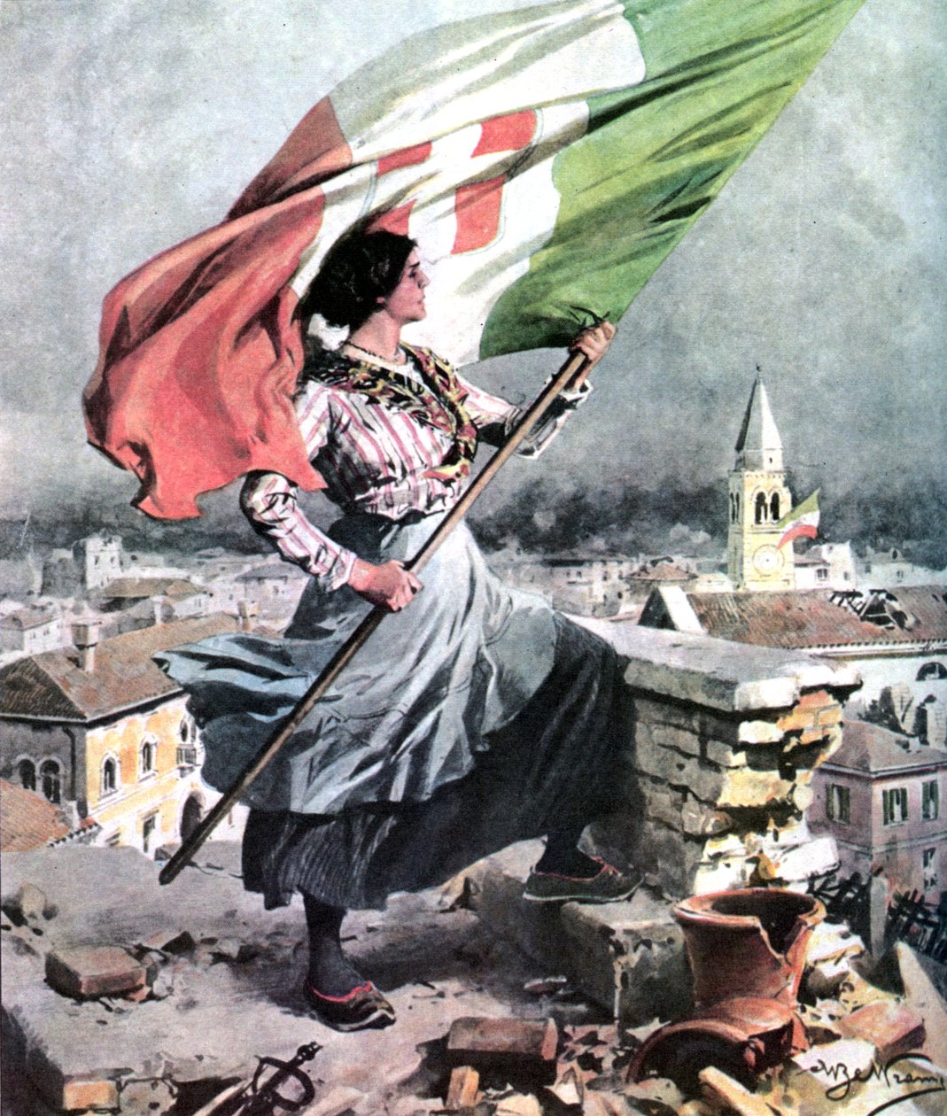 Første verdenskrig 1915 1918 Italia-Vittorio Veneto av Achille Beltrame