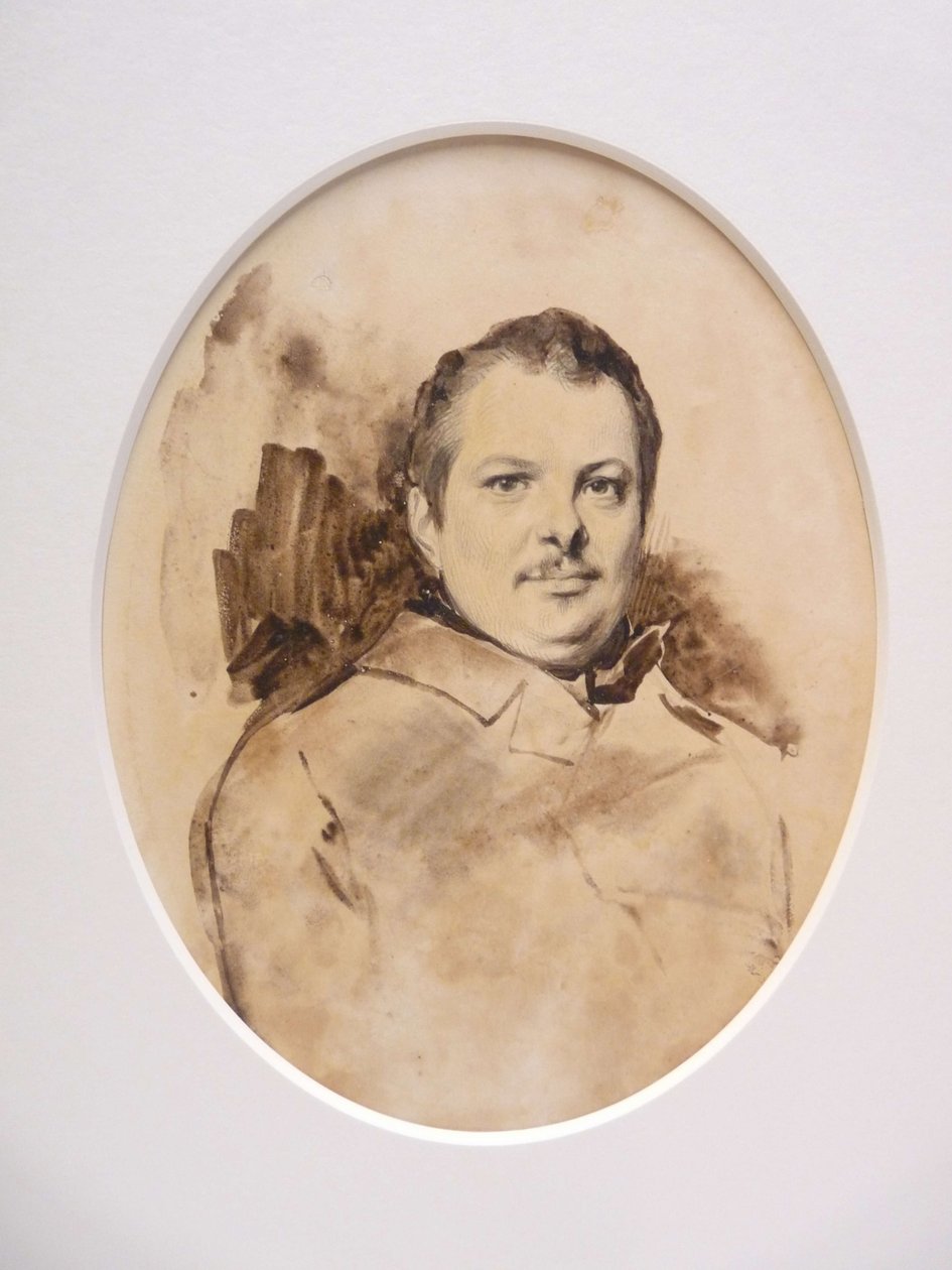 Portrett av Honoré de Balzac 1799-1850, ca. 1829. av Achille Devéria