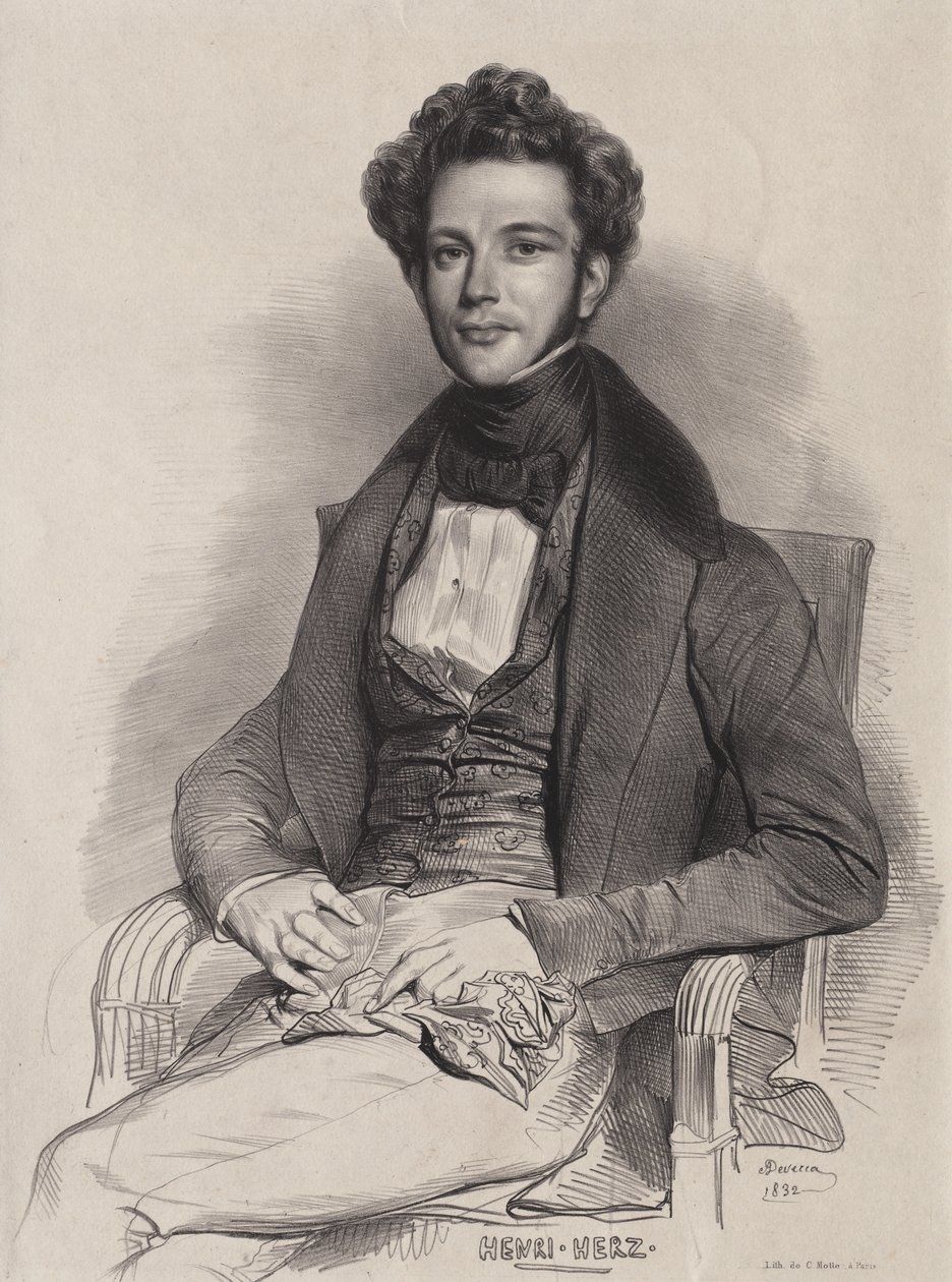 Henri Herz, pianist av Achille Devéria