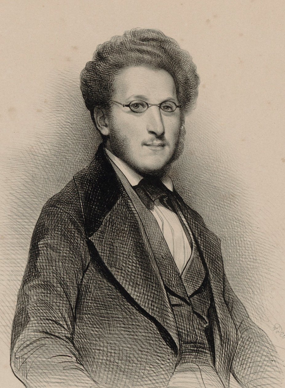 Portrett av fiolinisten og komponisten Heinrich Panofka 1807-1887, 1840. av Achille Devéria