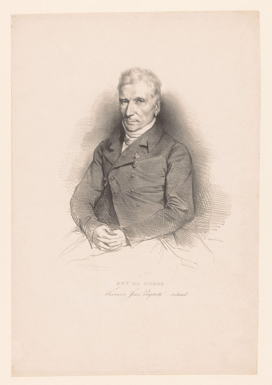 Portrett av Alexandre-Jean-Baptiste-Guy de Gisors Guy de Gisors (tittel på objekt) av Achille Devéria