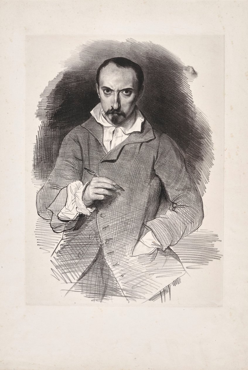 Selvportrett, andre kvartal av 1800-tallet. av Achille Devéria