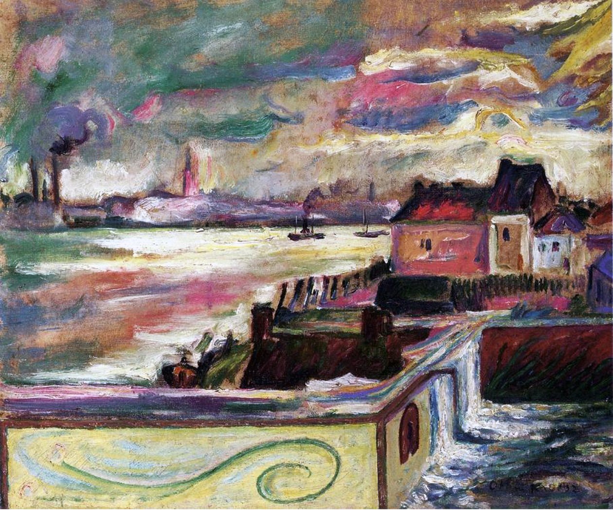 Antwerpen, ca. 1906 (olje på lerret) av Achille Emile Othon Friesz