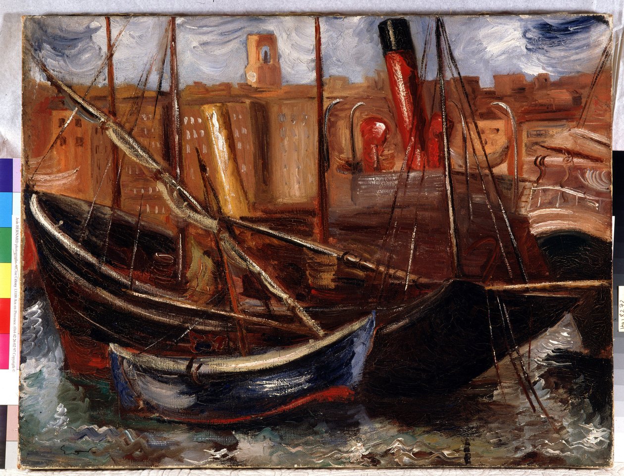 Båter og båter i den gamle havnen i Marseille av Achille Emile Othon Friesz