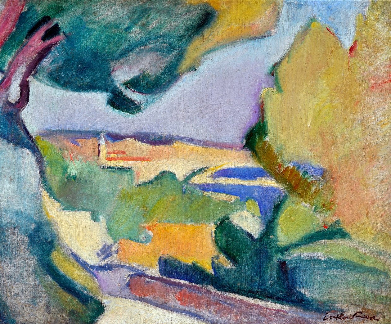 Middelhavslandskap, ca. 1907 (olje på lerret) av Achille Emile Othon Friesz
