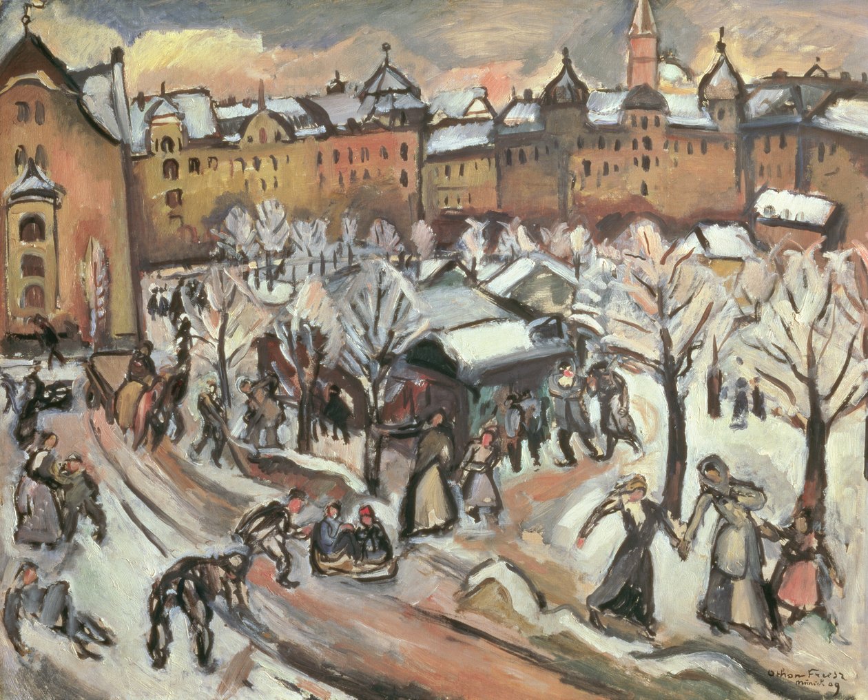 Snø i München av Achille Emile Othon Friesz