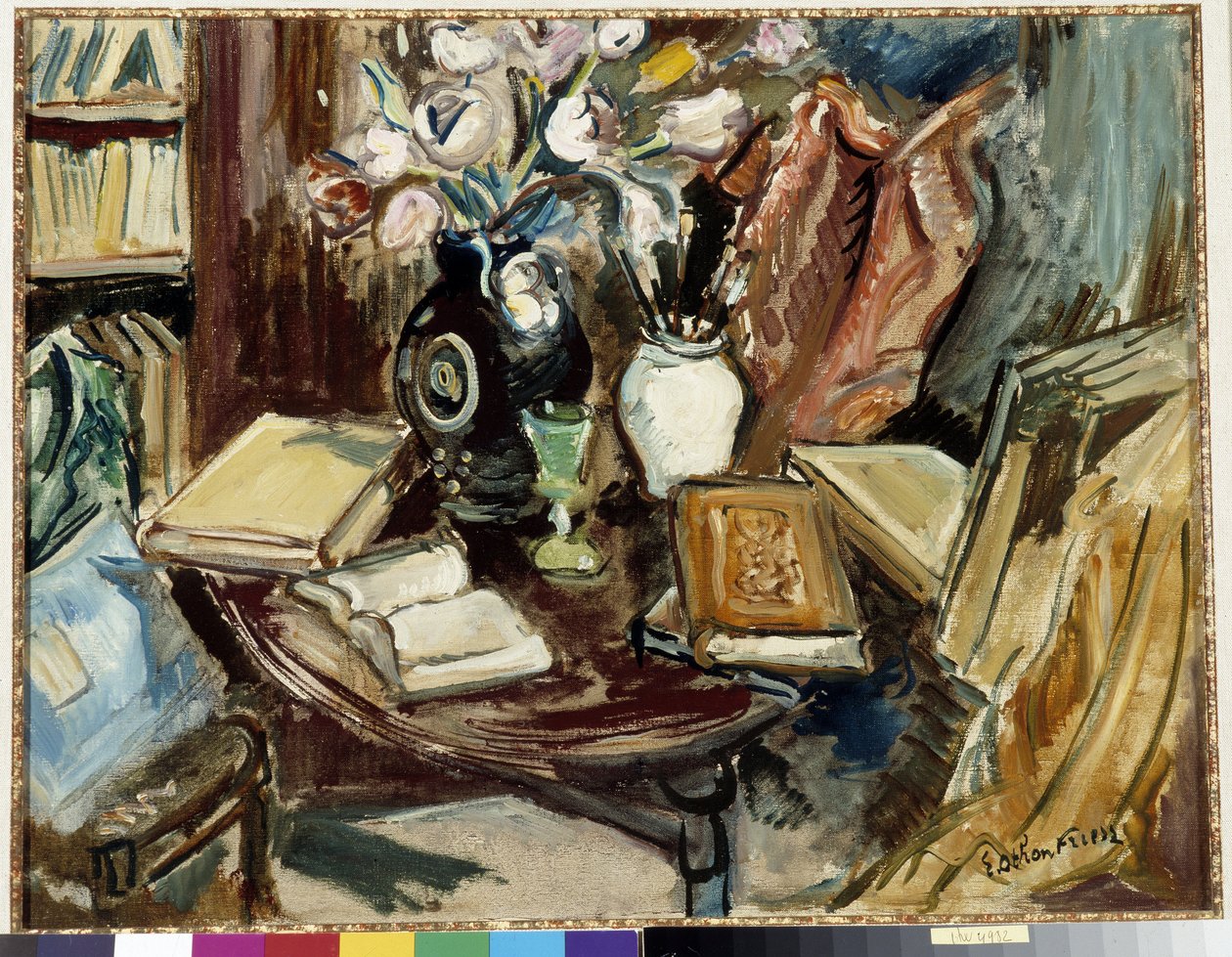 Bibliotekshjørnet i verkstedet Painting d