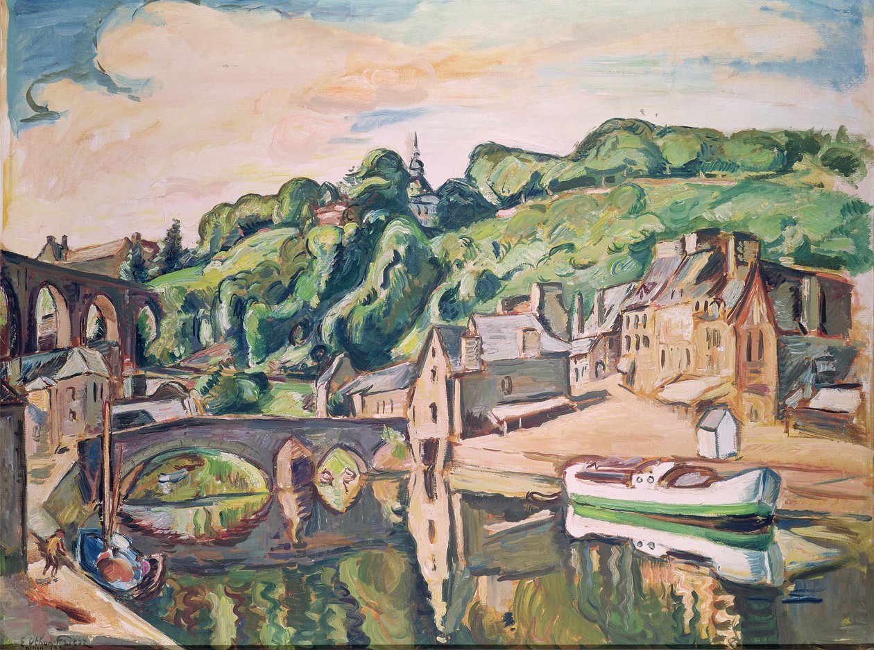 Utsikt over Dinan (olje på lerret) av Achille Emile Othon Friesz