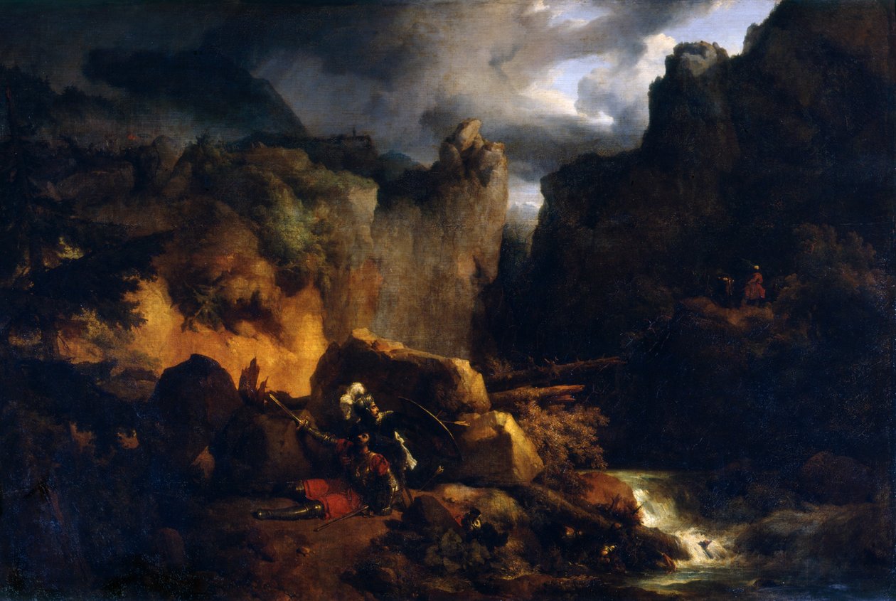 Rolands død, c1818 av Achille Etna Michallon