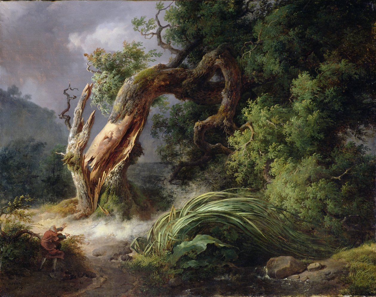 Eiken og sivet, 1816 av Achille Etna Michallon