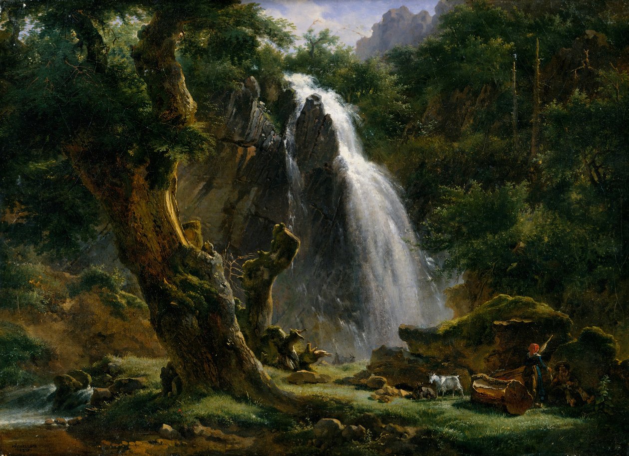Foss ved Mont-Dore, 1818. av Achille Etna Michallon