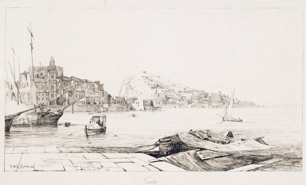 Havn ved Gaeta av Achille Gigante