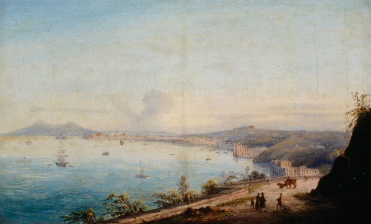 Veien til Posillipo (olje på lerret) av Achille Gigante