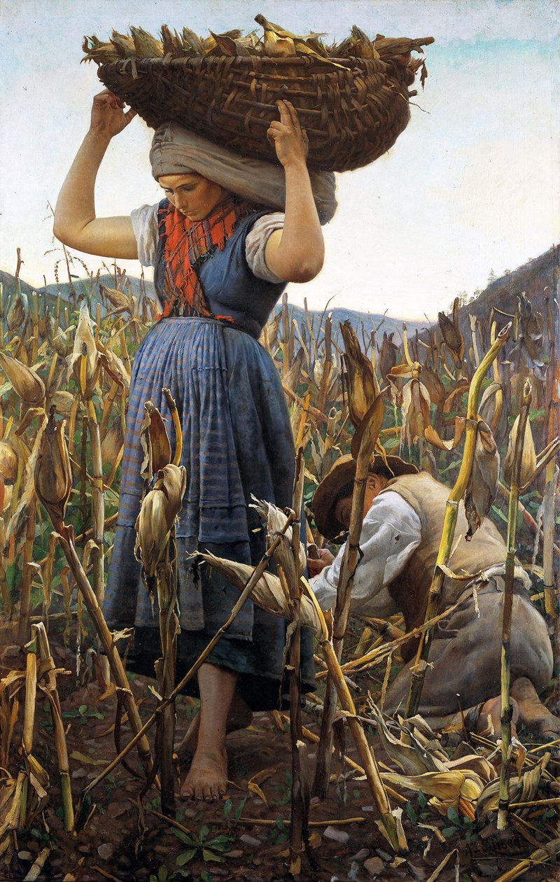 Maishøsten, 1881. av Achille Glisenti