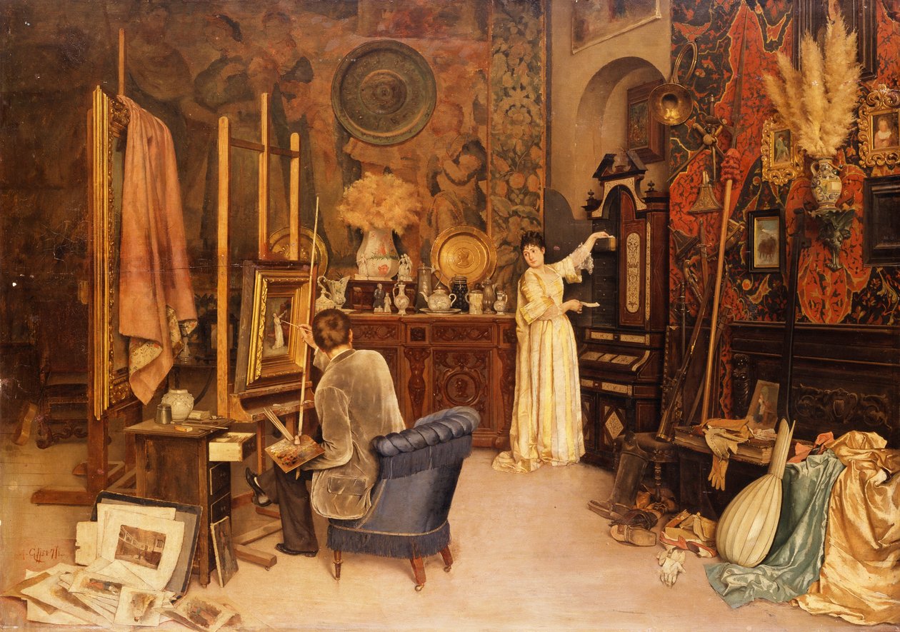 Kunstnerens studio av Achille Glisenti