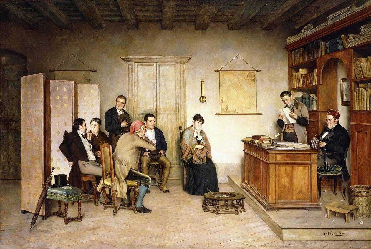 Lesingen av testamentet av Achille Glisenti