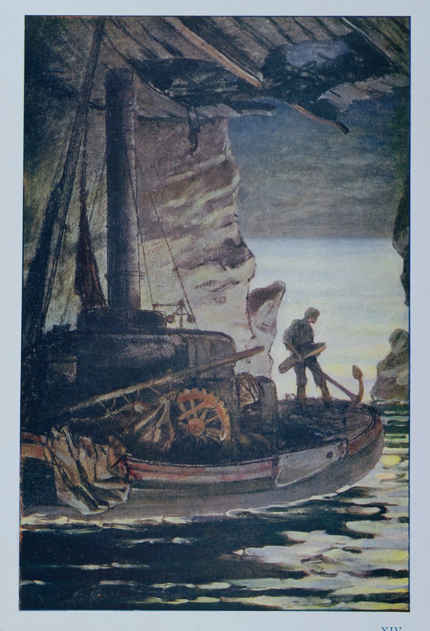 Illustrasjon fra The Workers of the Sea av Victor Hugo (1802-85) 1923 av Achille Granchi Taylor