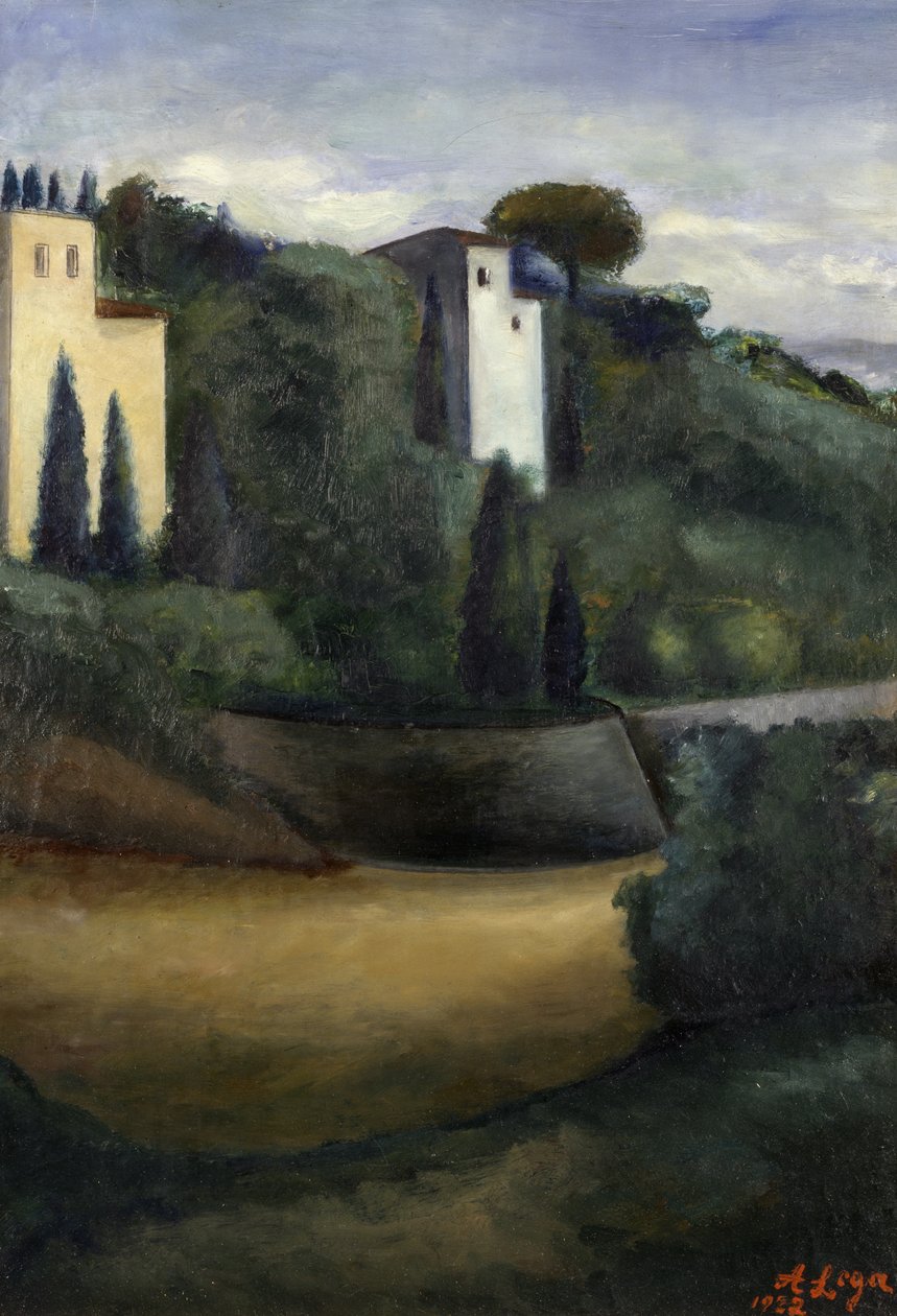 Villaer i Fiesole av Achille Lega