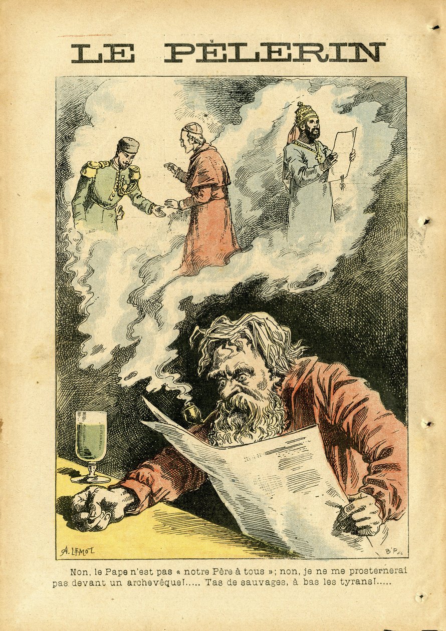 Illustrasjon av Achille Lemot (1846-1909) i Le Pelerin av Achille Lemot