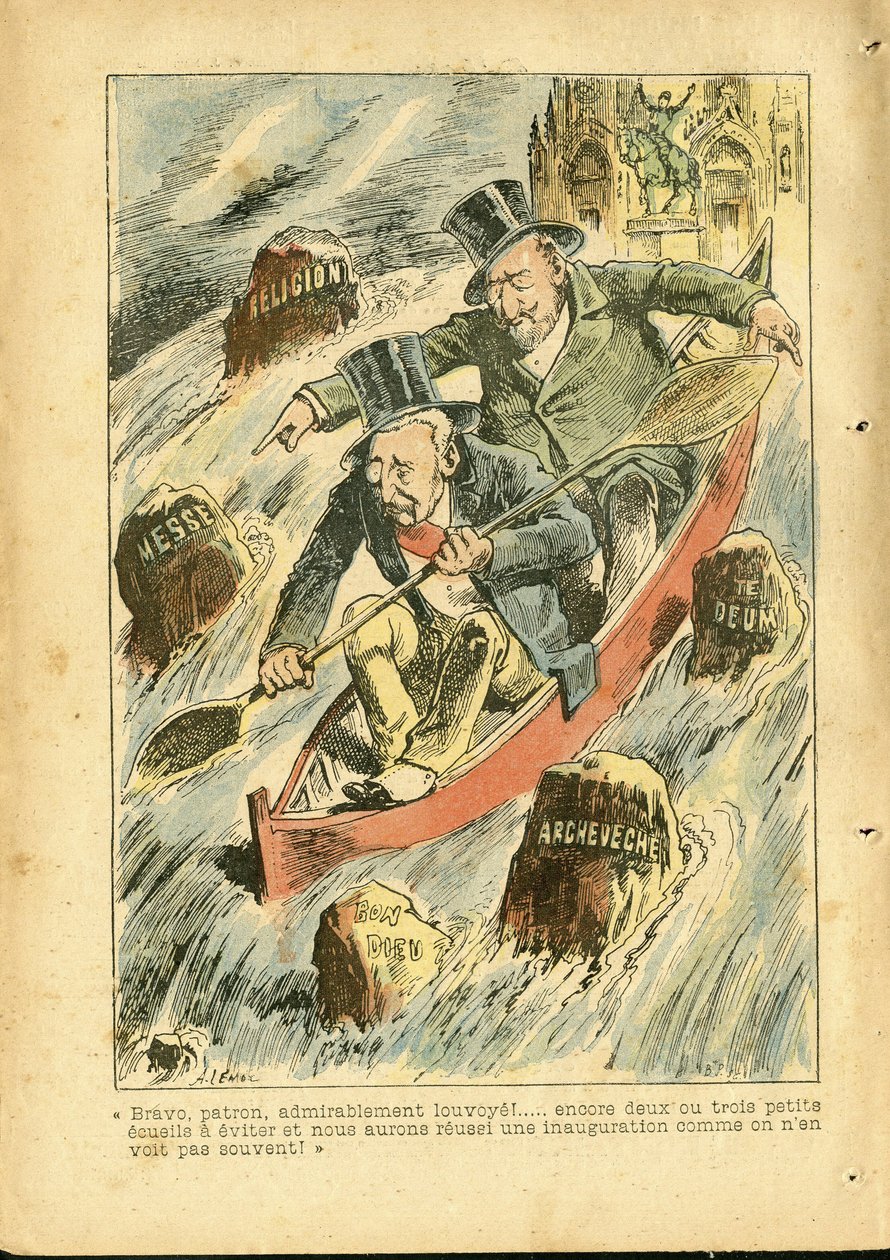 Illustrasjon av Achille Lemot (1846-1909) i Le Pelerin av Achille Lemot