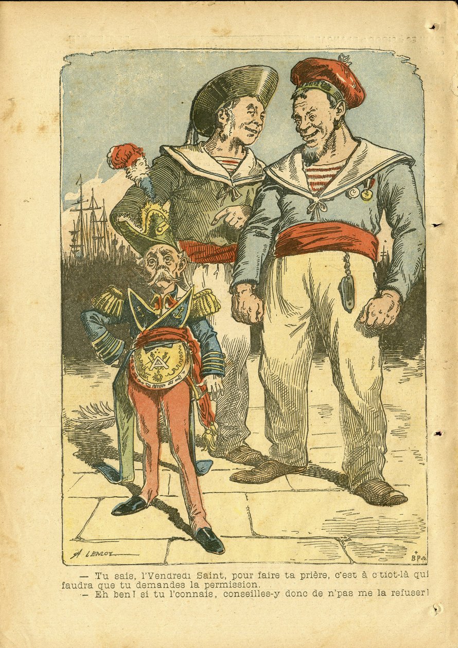 Illustrasjon av Achille Lemot (1846-1909) i Le Pelerin av Achille Lemot