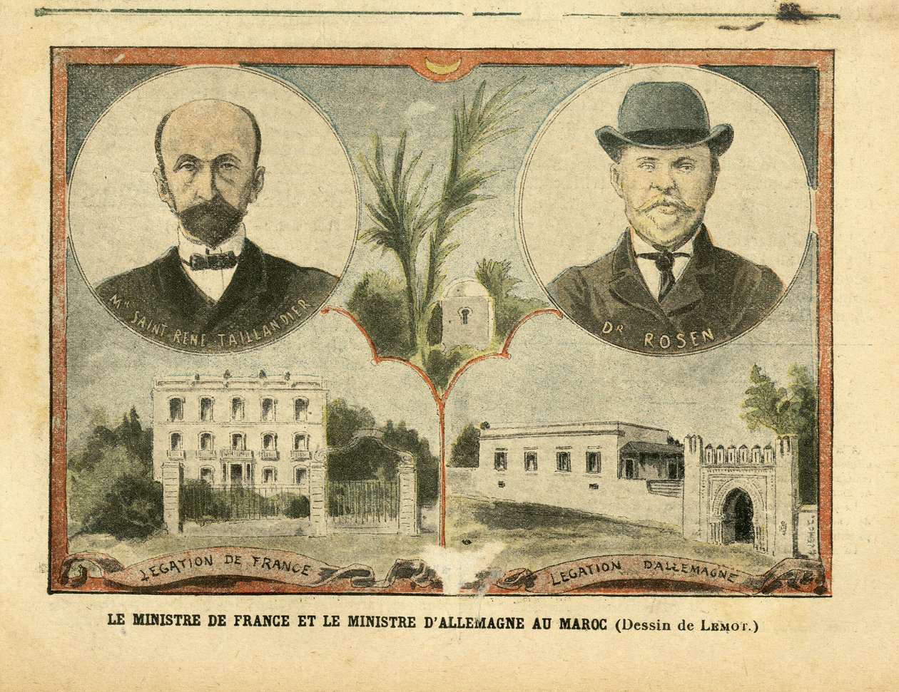 Illustrasjon av Achille Lemot (1846-1909) i Le Pelerin av Achille Lemot