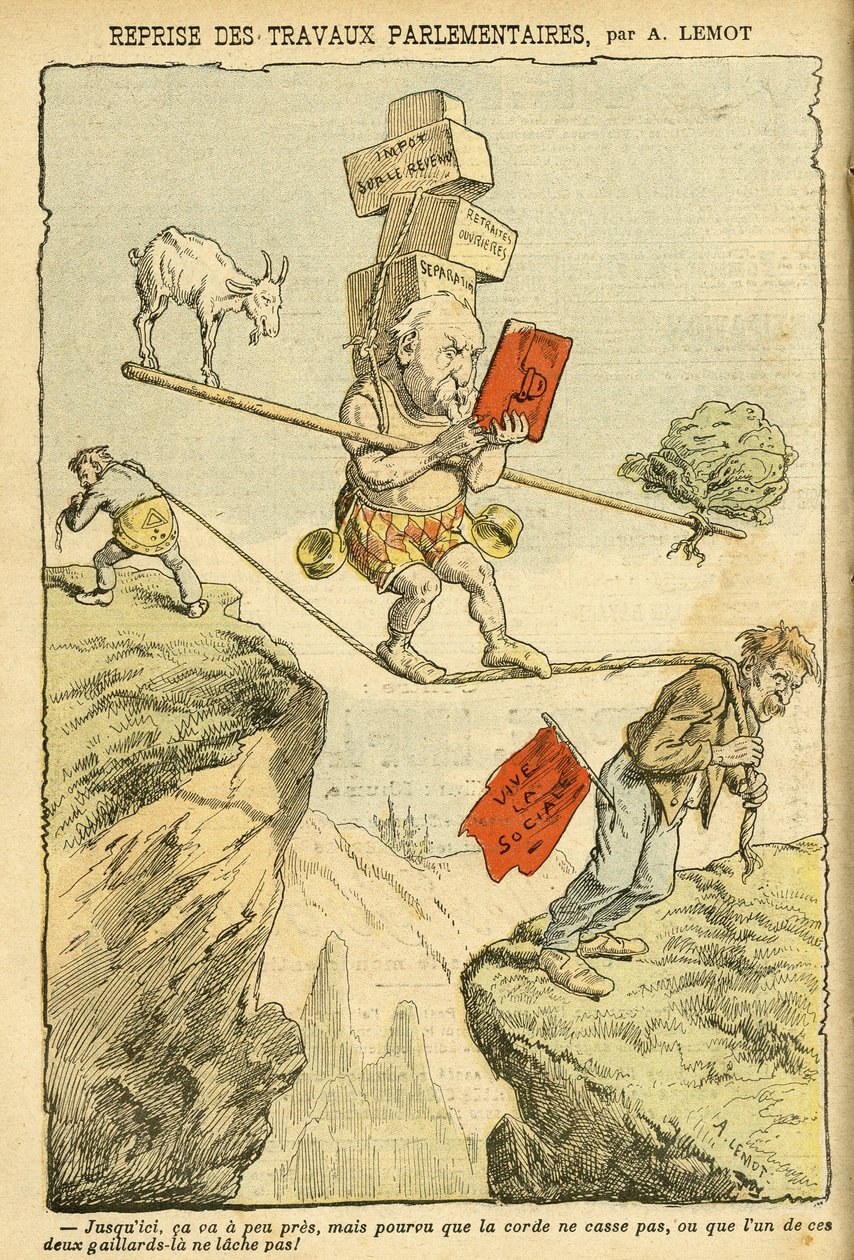 Illustrasjon av Achille Lemot (1846-1909) i Le Pelerin av Achille Lemot