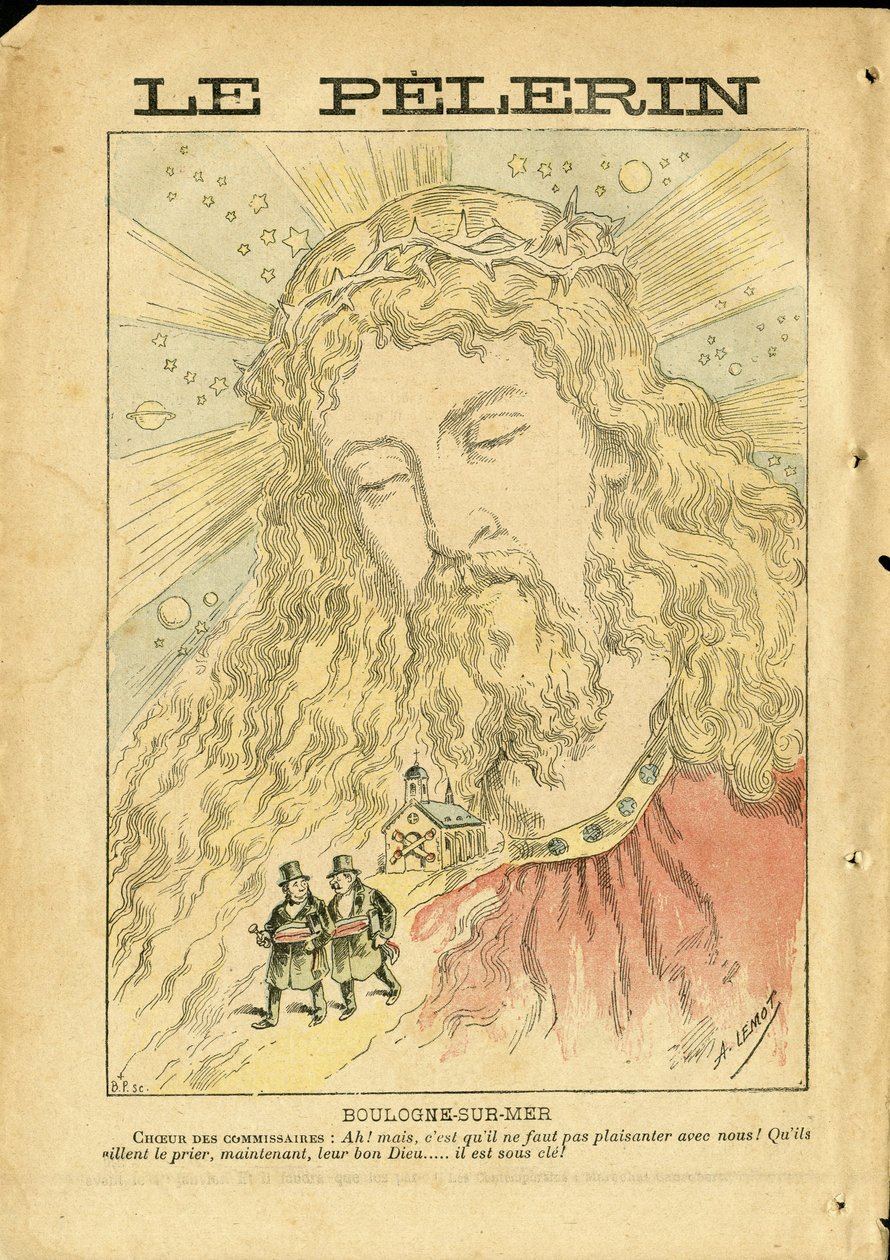 Illustrasjon av Achille Lemot (1846-1909) i Le Pelerin av Achille Lemot