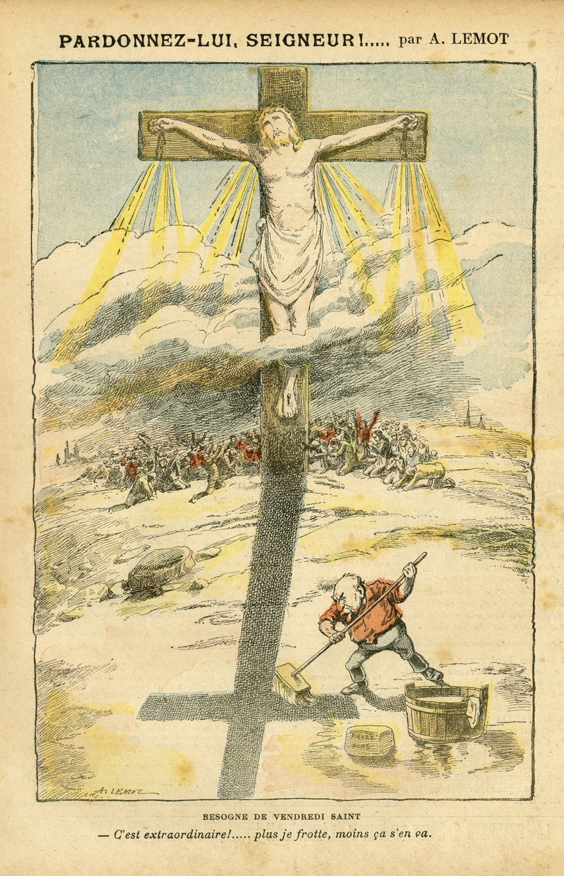 Illustrasjon av Achille Lemot (1846-1909) i Le Pelerin av Achille Lemot