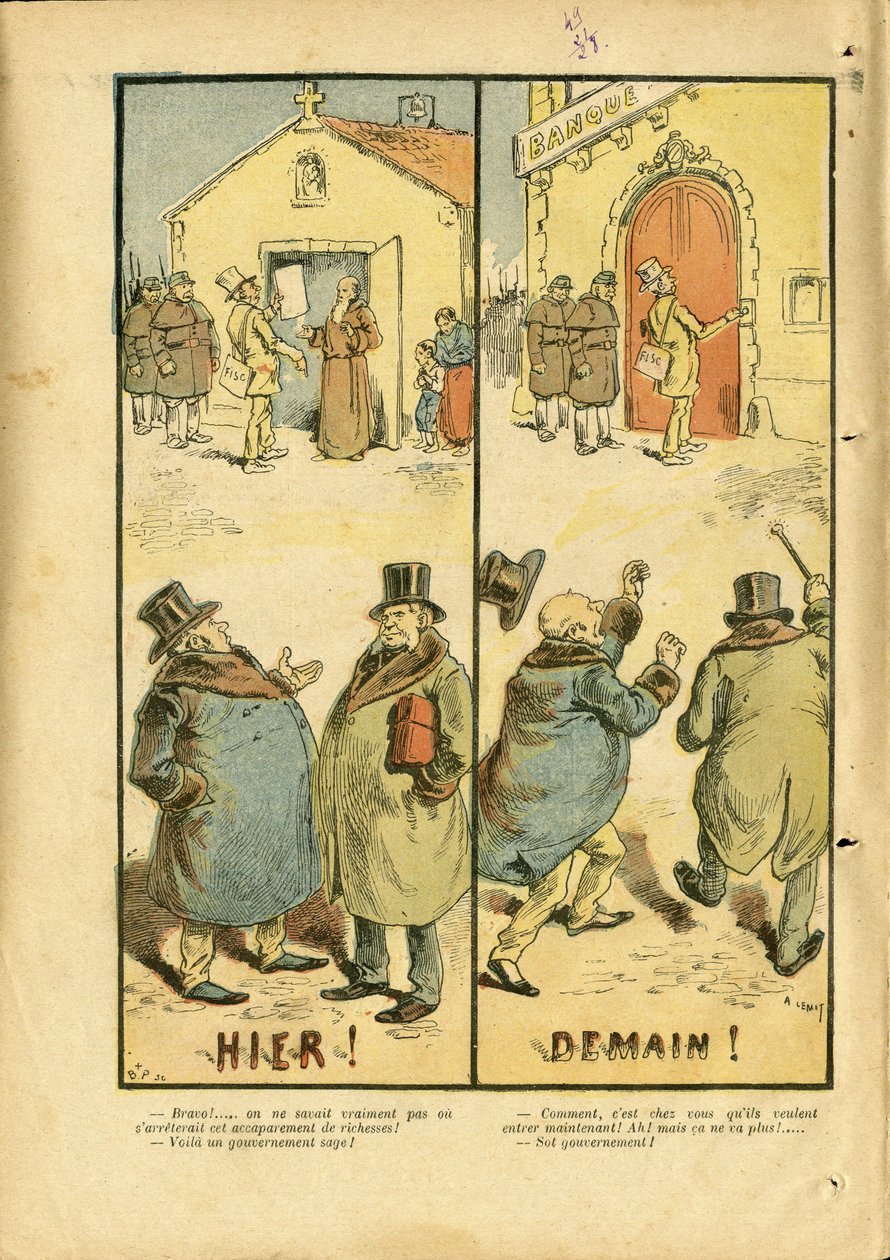 Illustrasjon av Achille Lemot (1846-1909) i Le Pelerin av Achille Lemot