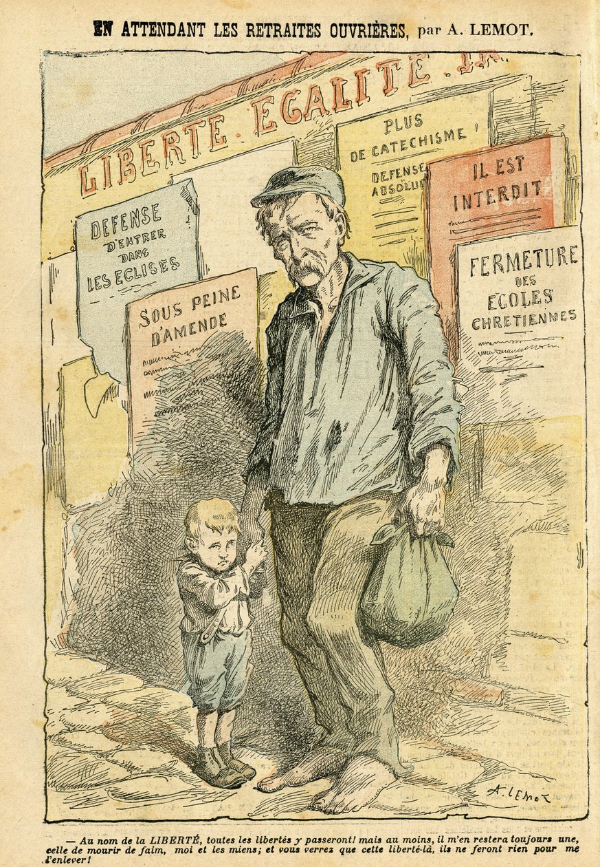 Illustrasjon av Achille Lemot (1846-1909) i Le Pelerin av Achille Lemot
