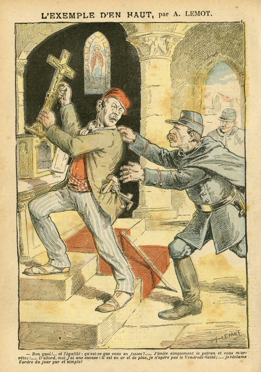 Illustrasjon av Achille Lemot (1846-1909) i Le Pelerin av Achille Lemot