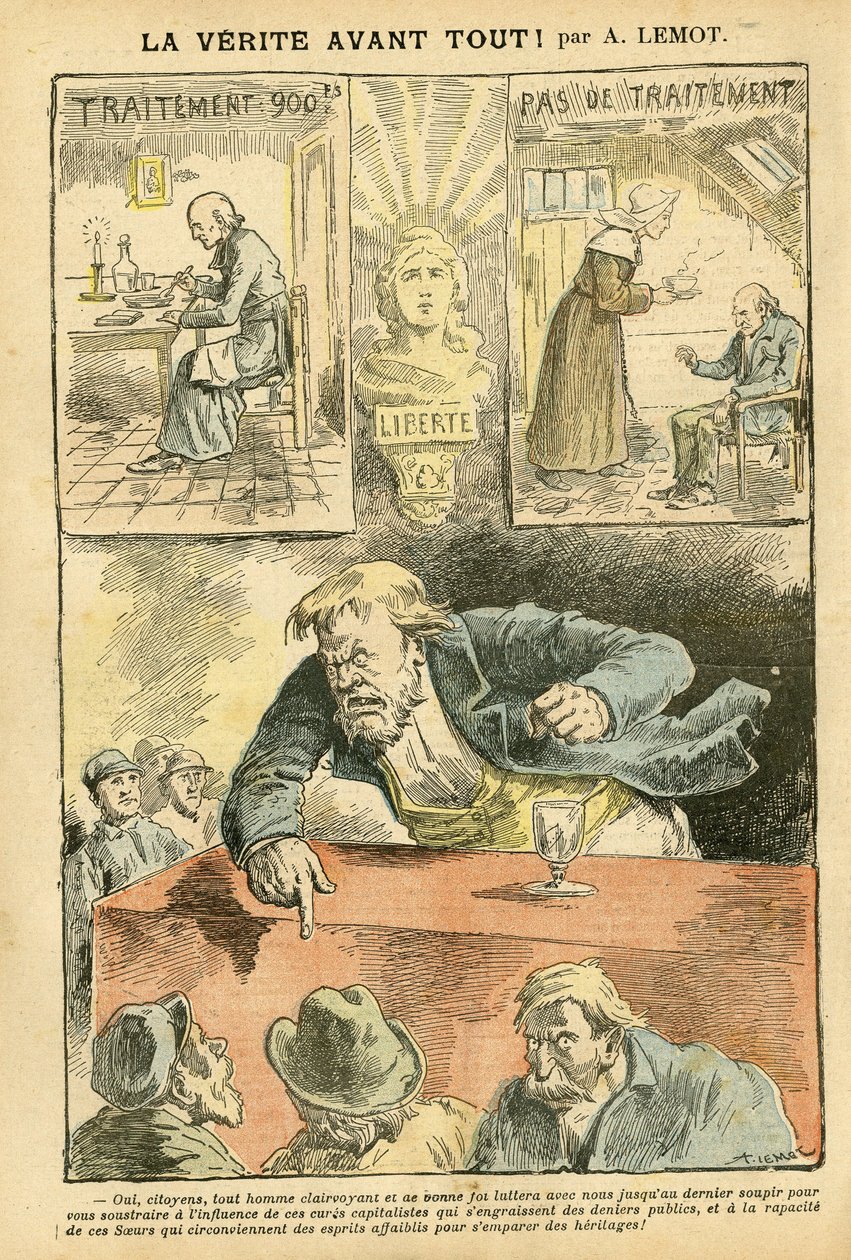Illustrasjon av Achille Lemot (1846-1909) i Le Pelerin av Achille Lemot