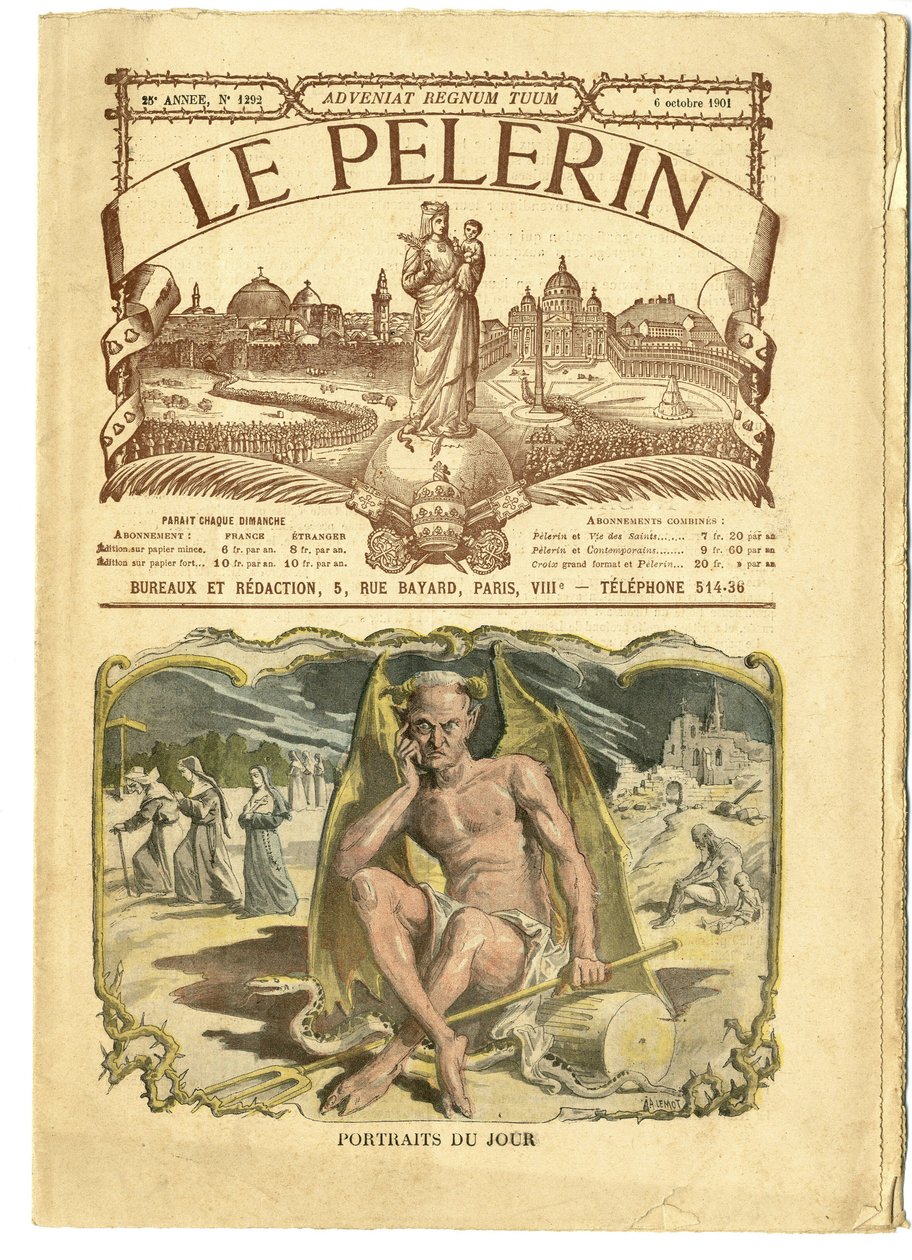 Illustrasjon av Achille Lemot (1846-1909) i Le Pelerin av Achille Lemot