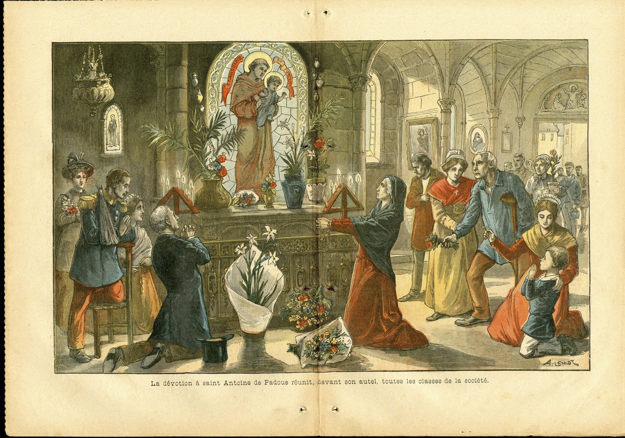 Illustrasjon av Achille Lemot (1846-1909) i Le Pelerin av Achille Lemot