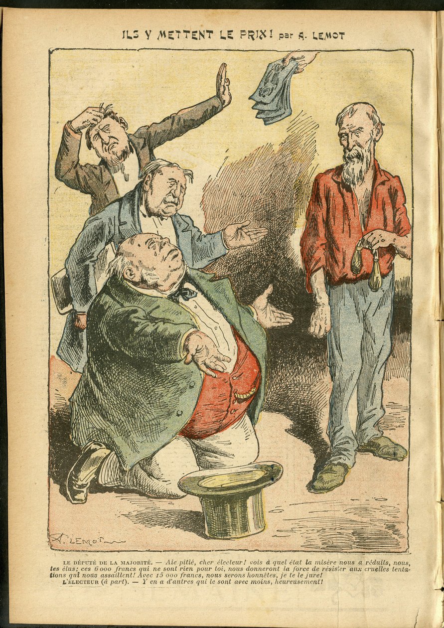 Illustrasjon av Achille Lemot (1846-1909) i Le Pelerin av Achille Lemot