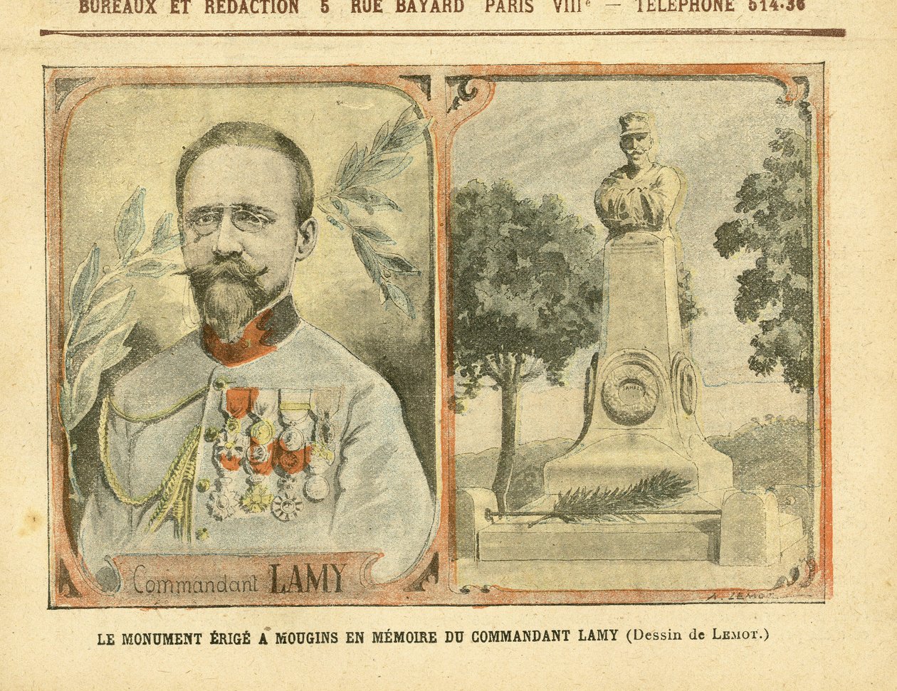 Illustrasjon av Achille Lemot (1846-1909) i Le Pelerin av Achille Lemot