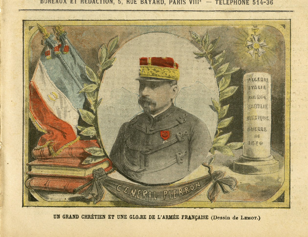 Illustrasjon av Achille Lemot (1846-1909) i Le Pelerin av Achille Lemot