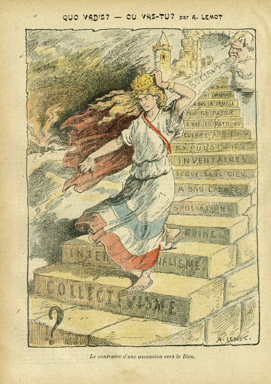 Illustrasjon av Achille Lemot (1846-1909) i Le Pelerin av Achille Lemot
