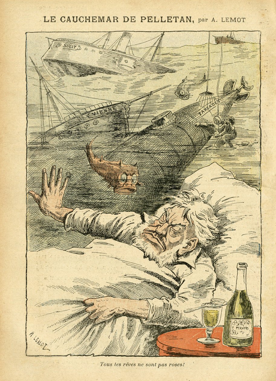 Illustrasjon av Achille Lemot (1846-1909) i Le Pelerin, 30.7 , Pelletan Cam av Achille Lemot