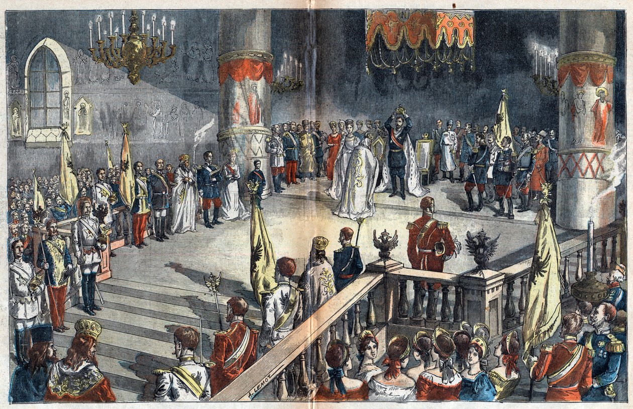 Kroningen av tsar Nicholas II av Achille Lemot