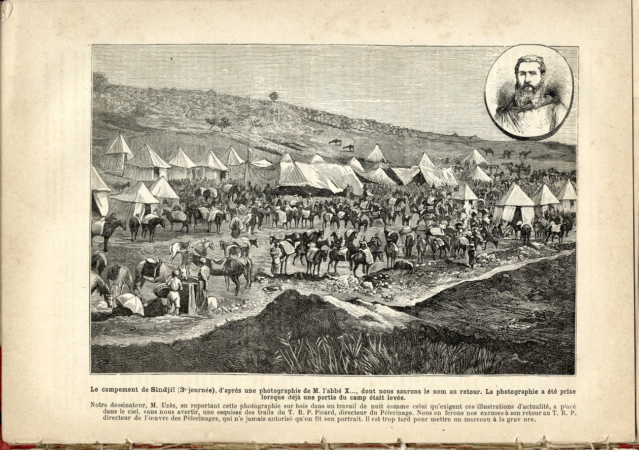 Sindjil-leiren, av M. Uzès, Le Pèlerin av Achille Lemot