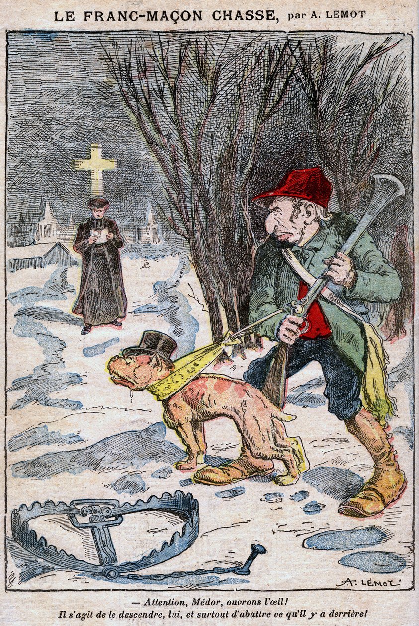 Frimurerjakten i Le Pelerin av Achille Lemot