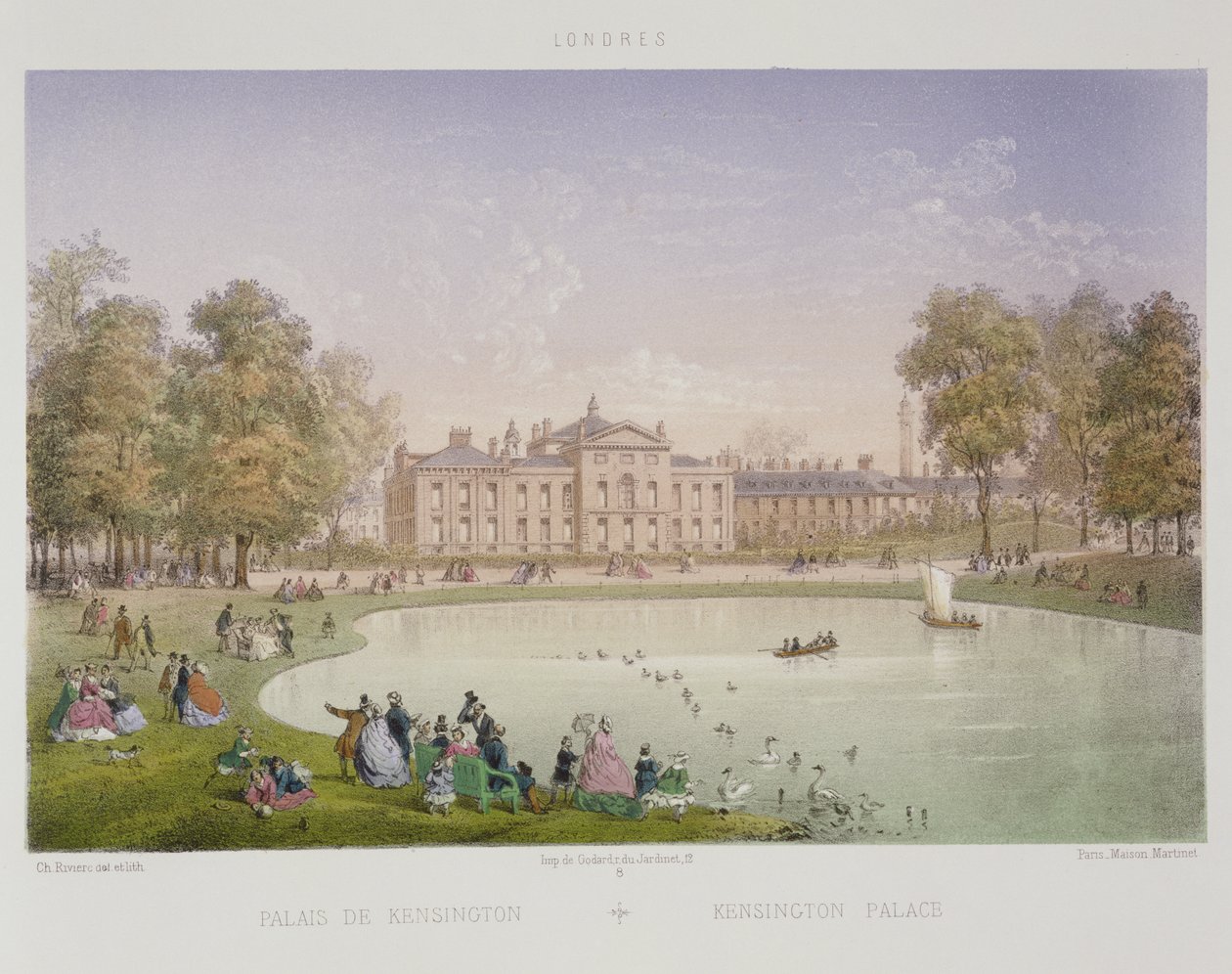 Kensington Palace, ca. 1862 av Achille Louis Martinet