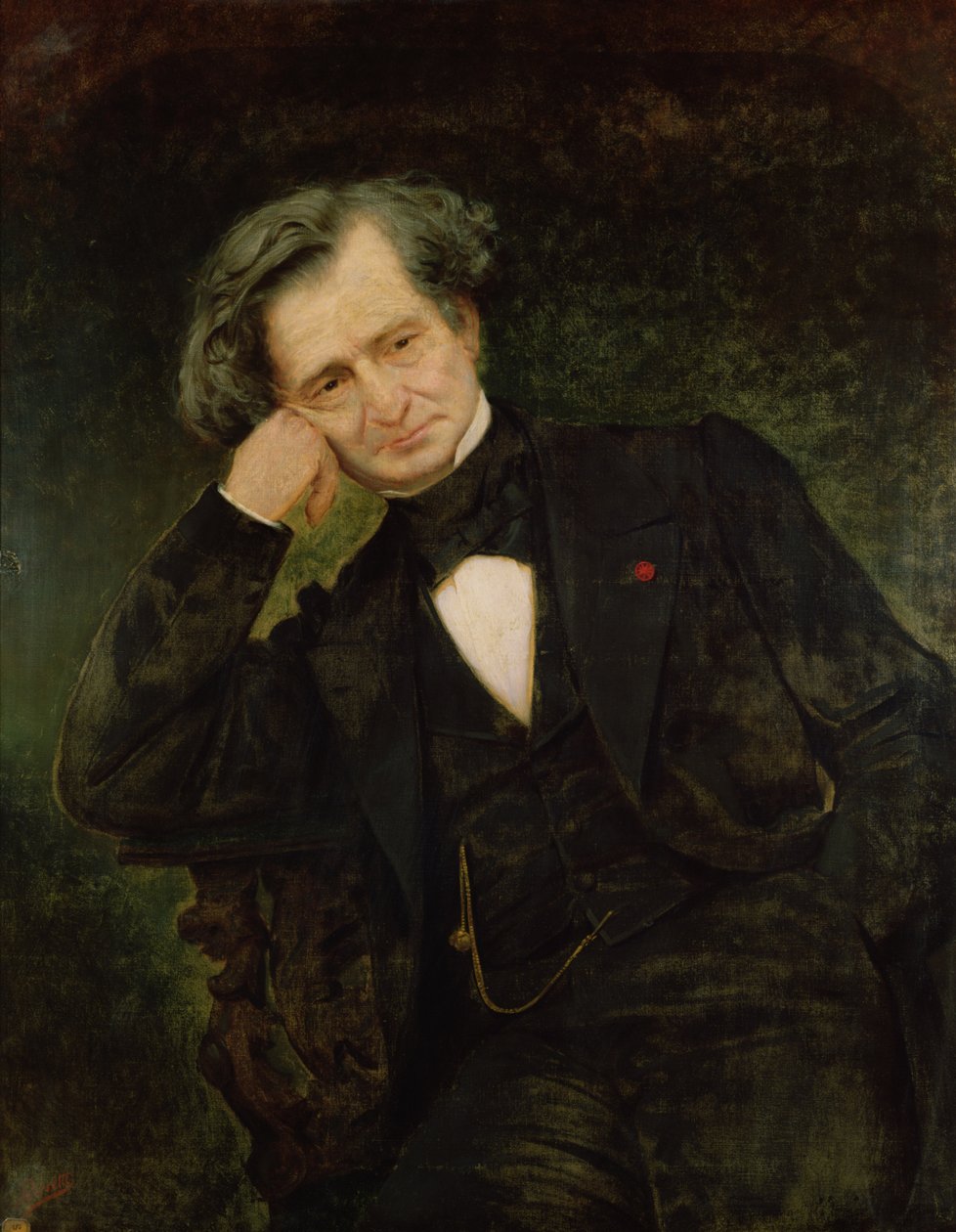 Portrett av Hector Berlioz (1803-69) av Achille Peretti