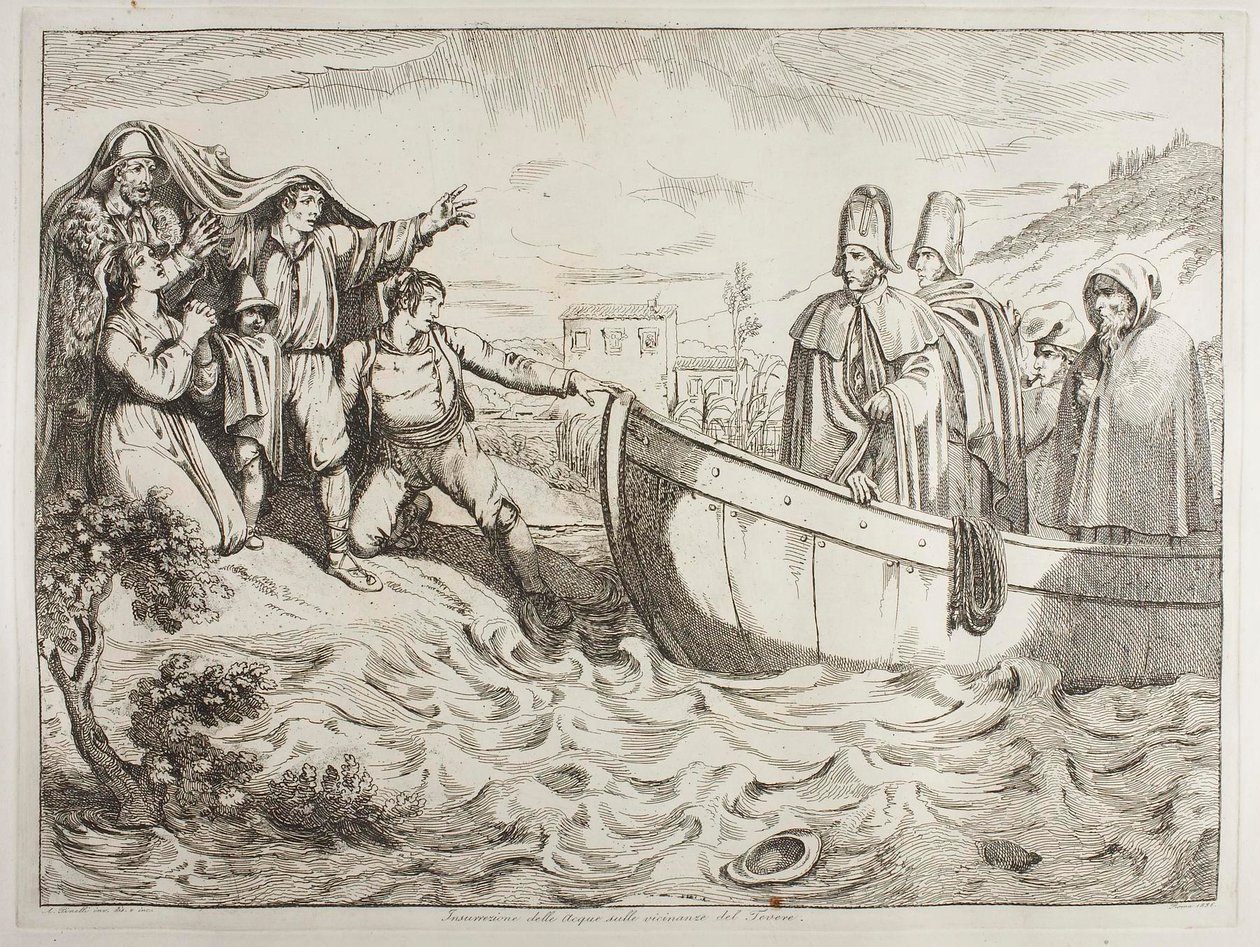 Ilandstigning ved Tiber av Achille Pinelli