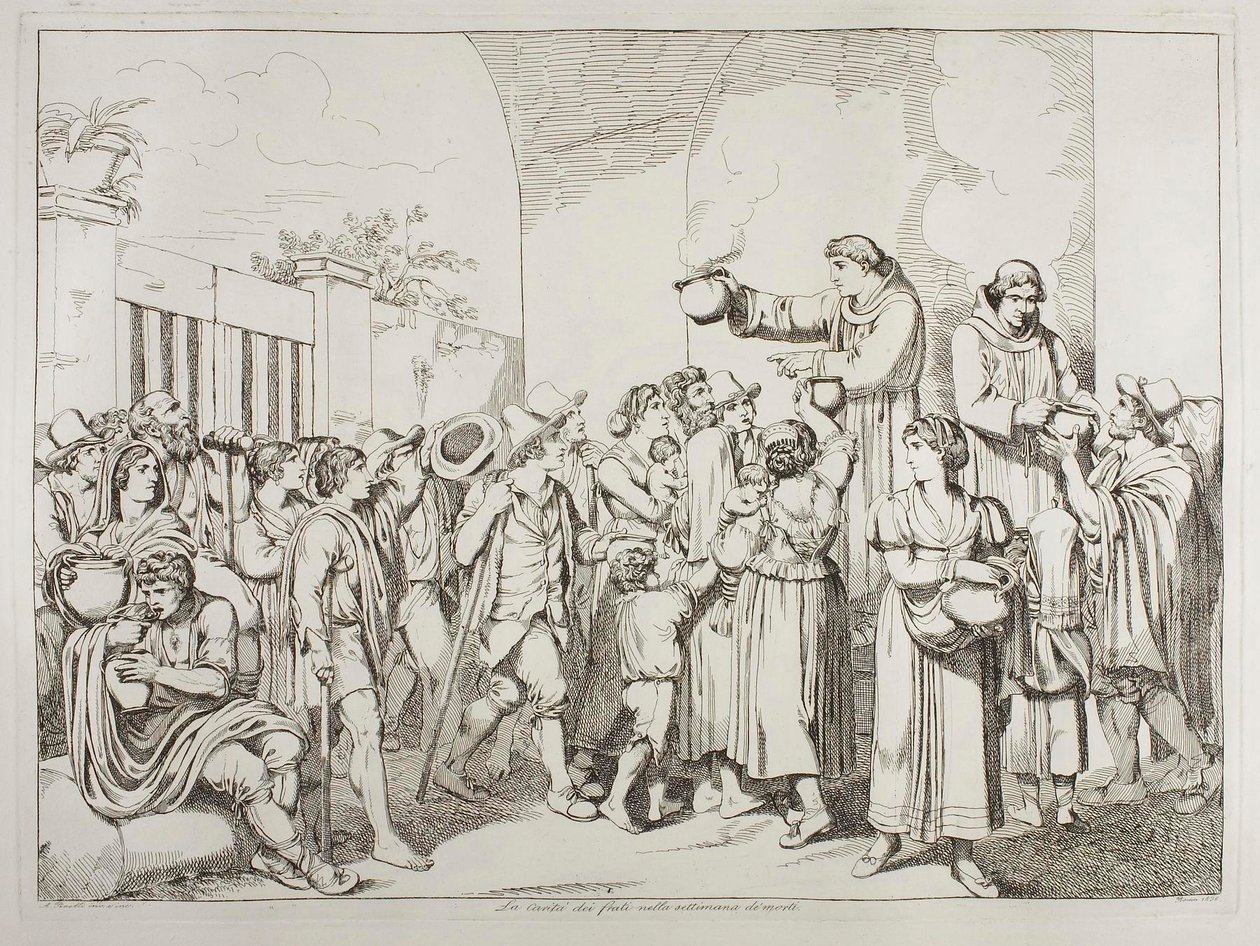 Munkenes almisser av Achille Pinelli