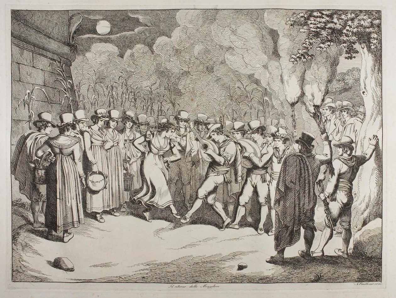 Morra-spillerens tilbakekomst av Achille Pinelli