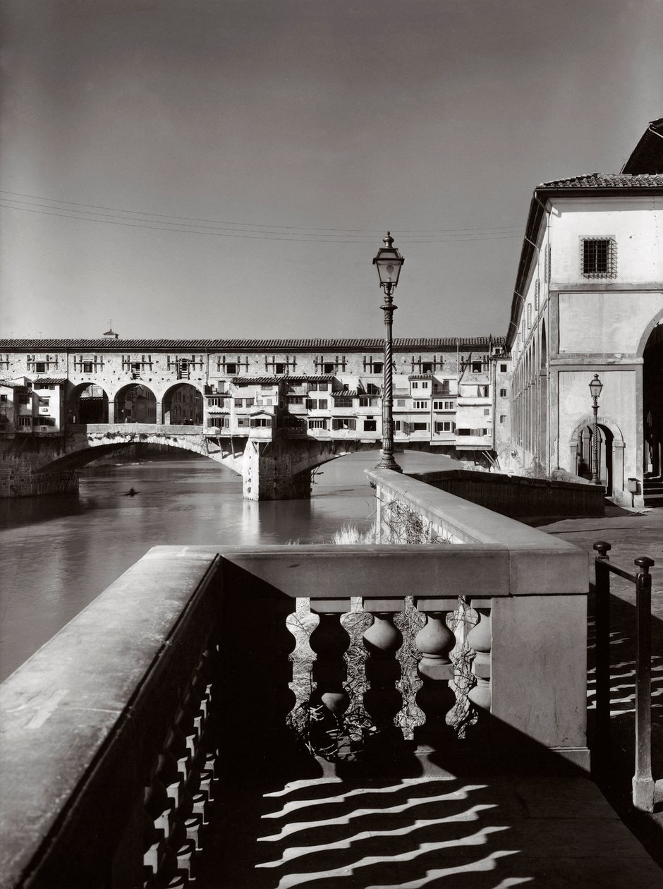 Ponte Vecchio, Firenze, Italia, ca. 1955 (s/hvitt-bilde) av Achille Villani
